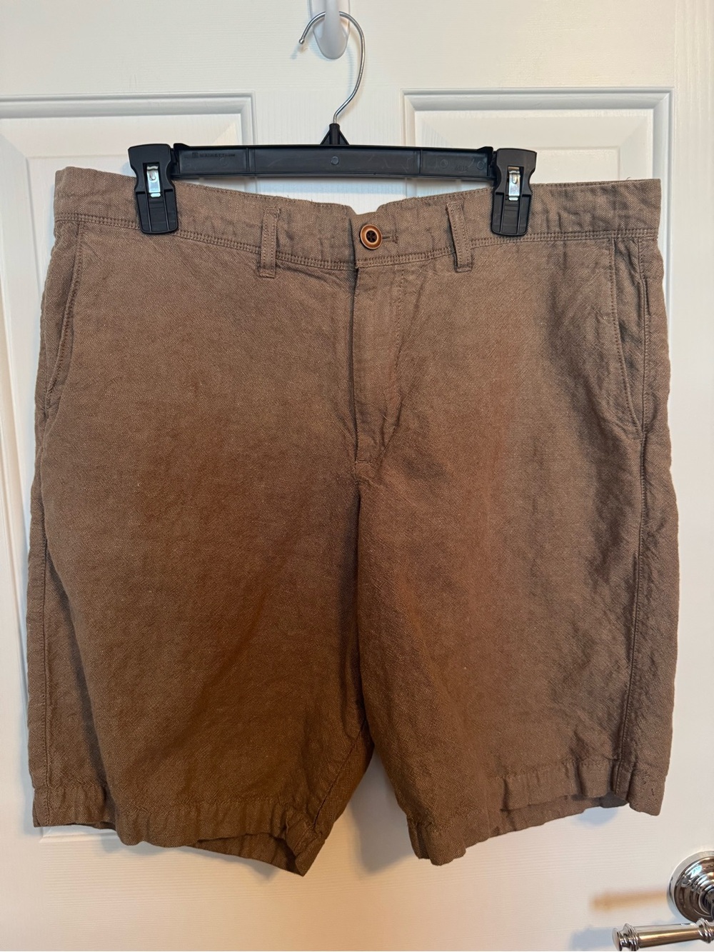 Gap Men's Brown Casual Linen-Blend Shorts size 34